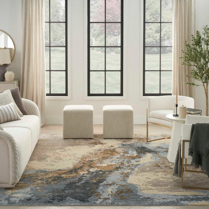 Silk Shadows Beige Blue  SHA23
