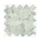Full Sheet Sample - Artesano Reciclado Silver Jewel Pebble Marble Mosaic - 10.6" x 10.6" x 3/8" Glossy