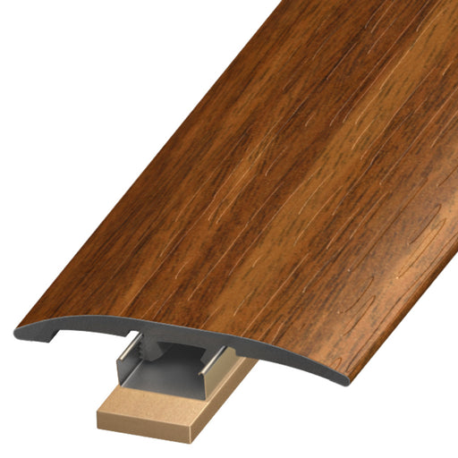 Standard Color Vinyl Royal Teak Slim Trim with Slim Track, Versatrack Shim, and Dowel Tree Aluminum Oxide 1
