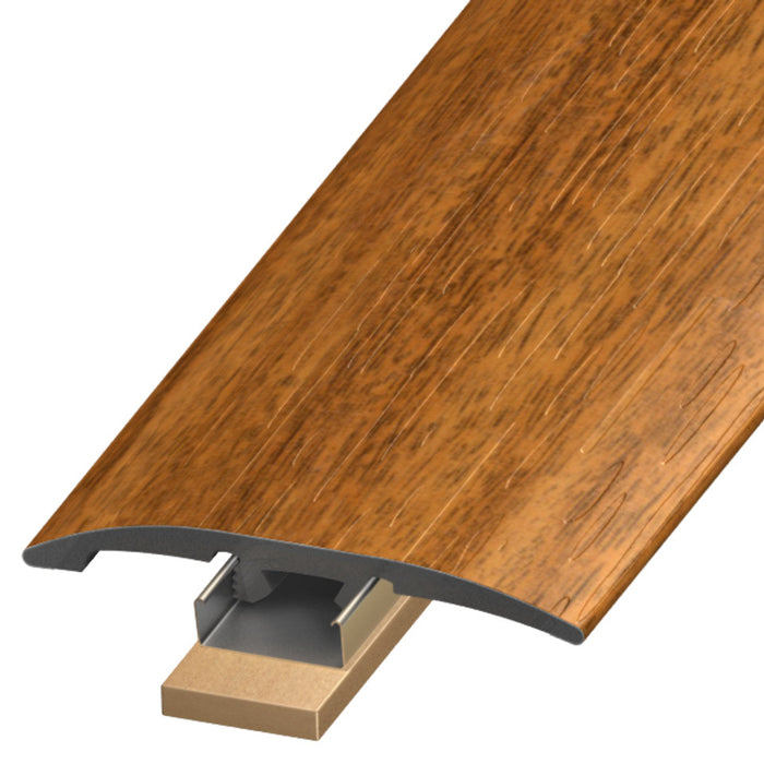 Standard Color Vinyl Carolina Oak Slim Trim with Slim Track, Versatrack Shim, and Dowel Tree Aluminum Oxide 1