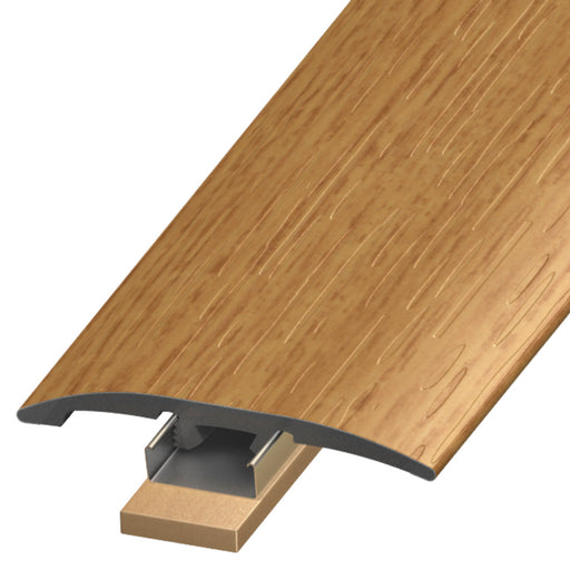 Standard Color Vinyl Sherwood Oak Slim Trim with Slim Track and Versatrack Shim Aluminum Oxide 1
