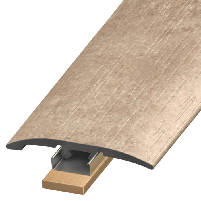 Standard Color Vinyl Burmese Slate Slim Trim with Slim Track, Versatrack Shim, and Dowel Tree Aluminum Oxide 1