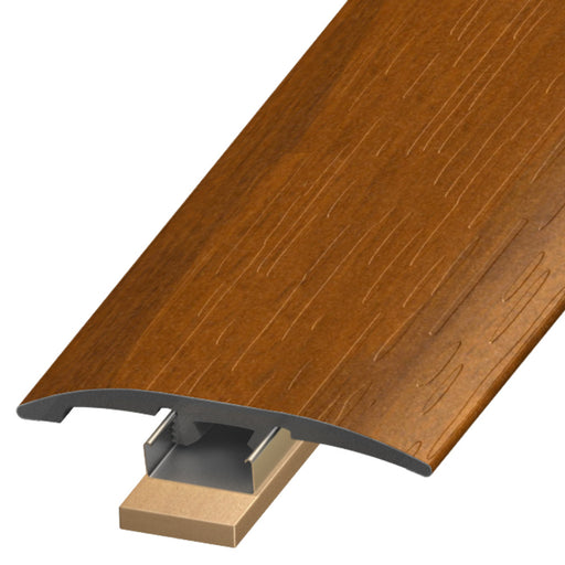 Standard Color Vinyl New Golden Teak Slim Trim with Slim Track and 2 Versatrack Shims Aluminum Oxide 1