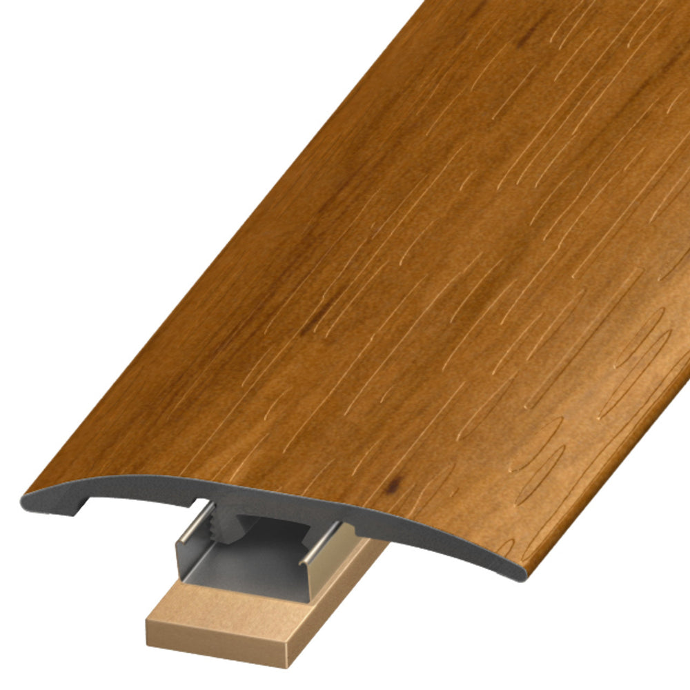 Standard Color Vinyl Country Oak Slim Trim with Slim Track, Versatrack Shim, and Dowel Tree Aluminum Oxide 1
