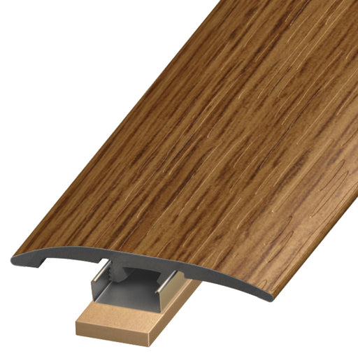 Standard Color Vinyl New Pecan Slim Trim with Slim Track and 2 Versatrack Shims Aluminum Oxide 1