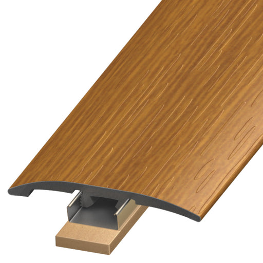 Standard Color Vinyl New Dark Oak Slim Trim with Slim Track and 2 Versatrack Shims Aluminum Oxide 1