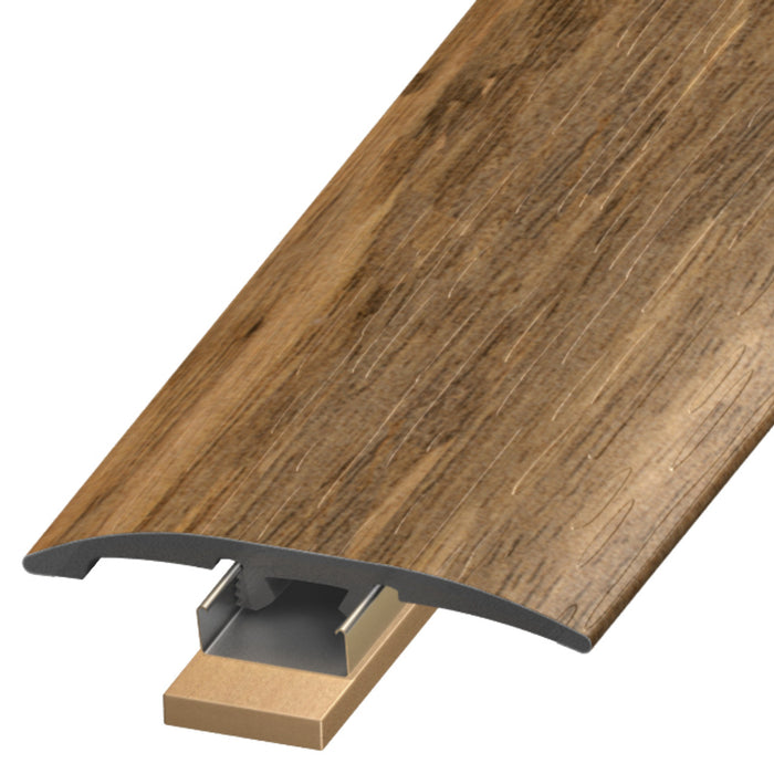 Standard Color Vinyl Pepper Pecan Slim Trim with Slim Track and Versatrack Shim Aluminum Oxide 1