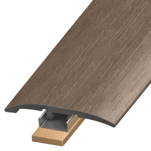 Standard Color Vinyl Aspen Oak Slim Trim with Slim Track and 2 Versatrack Shims Aluminum Oxide 1