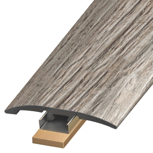 Standard Color Vinyl Boulder Oak Slim Trim with Slim Track, Versatrack Shim, and Dowel Tree Aluminum Oxide 1