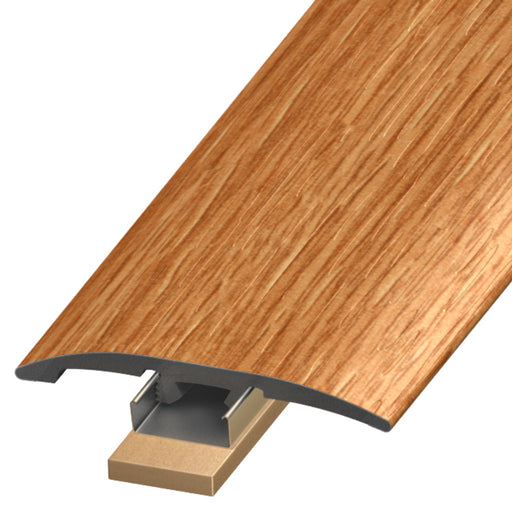 Standard Color Vinyl Red Oak Slim Trim with Slim Track, Versatrack Shim, and Dowel Tree Aluminum Oxide 1
