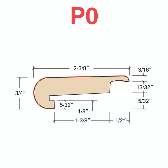 Standard Color Wood Sugar Maple Moisture Proof Stair Nose Aluminum Oxide 2