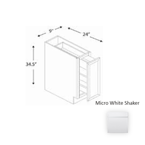 Framed Shaker Premium Wood Micro White Shaker Base Cabinet Natural clear coat 1