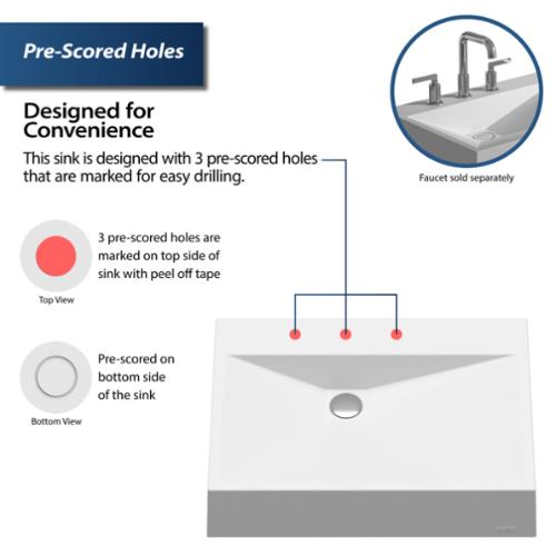 Quartz Composite Black Bathroom Sink 6