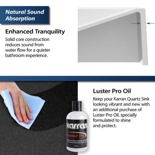 Quartz Composite Black Bathroom Sink 8