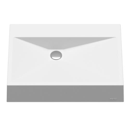 Quartz Composite White Bathroom Sink 1