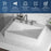 Quartz Composite White Bathroom Sink 4
