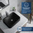 Quartz Composite Black Bathroom Sink 2