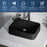 Quartz Composite Black Bathroom Sink 3