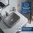 Quartz Composite Grey Bathroom Sink 2