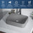 Quartz Composite Grey Bathroom Sink 3