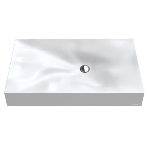 Quartz Composite White Bathroom Sink 1
