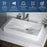 Quartz Composite White Bathroom Sink 3