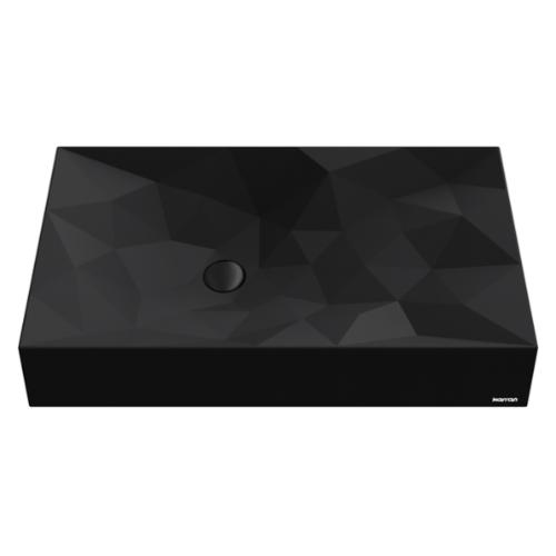 Quartz Composite Black Bathroom Sink 1