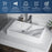 Quartz Composite White Bathroom Sink 3