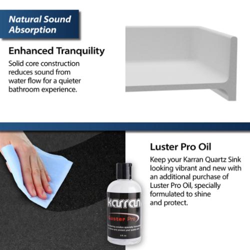 Quartz Composite Black Bathroom Sink 7