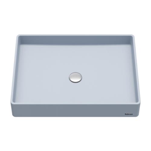 Quartz Composite Ice Blue Bathroom Sink 1