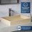 Quartz Composite Pale Gold Bathroom Sink 5