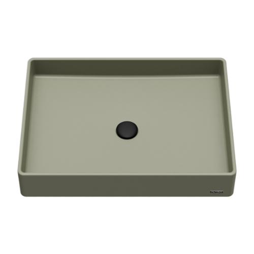 Quartz Composite Sage Green Bathroom Sink 1