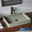 Quartz Composite Sage Green Bathroom Sink 2