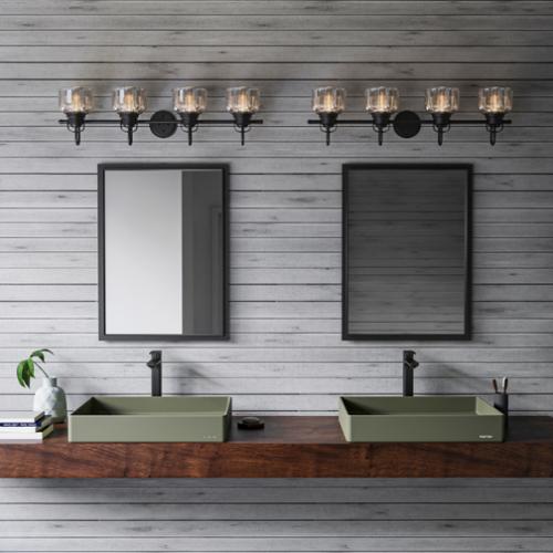 Quartz Composite Sage Green Bathroom Sink 8