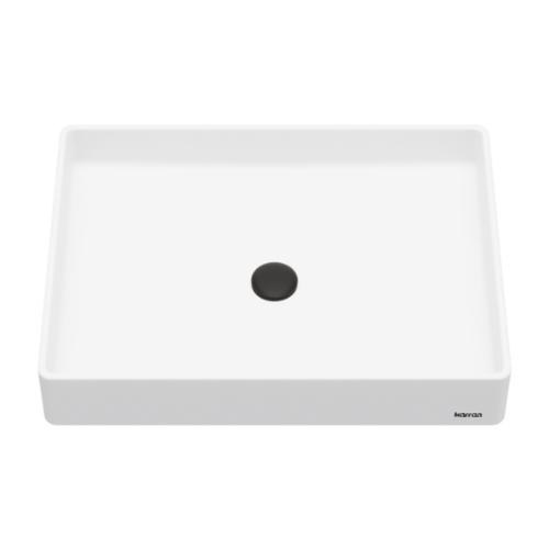 Quartz Composite White Bathroom Sink 1