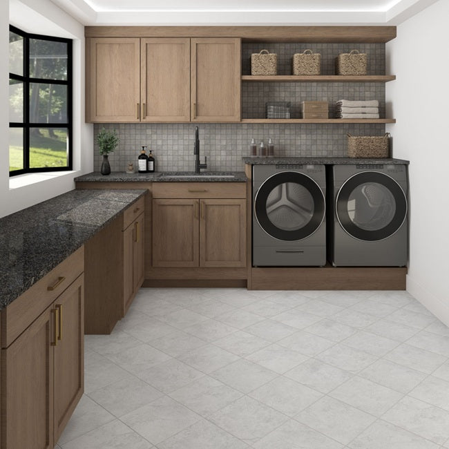 Core Fundamentals Choice Ceramic Weathered White SQ20 Tile Matte 4