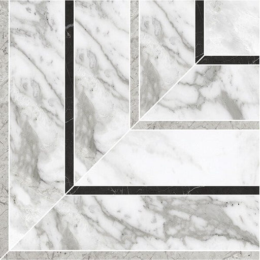 Adonis Arabescato Porcelain Mosaic - Picco