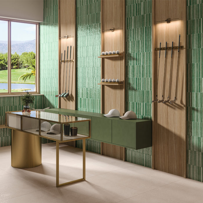 Strata Ceramic Green Tile Glossy 2
