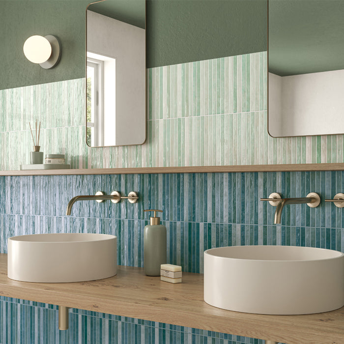 Strata Ceramic Mint Tile Glossy 2