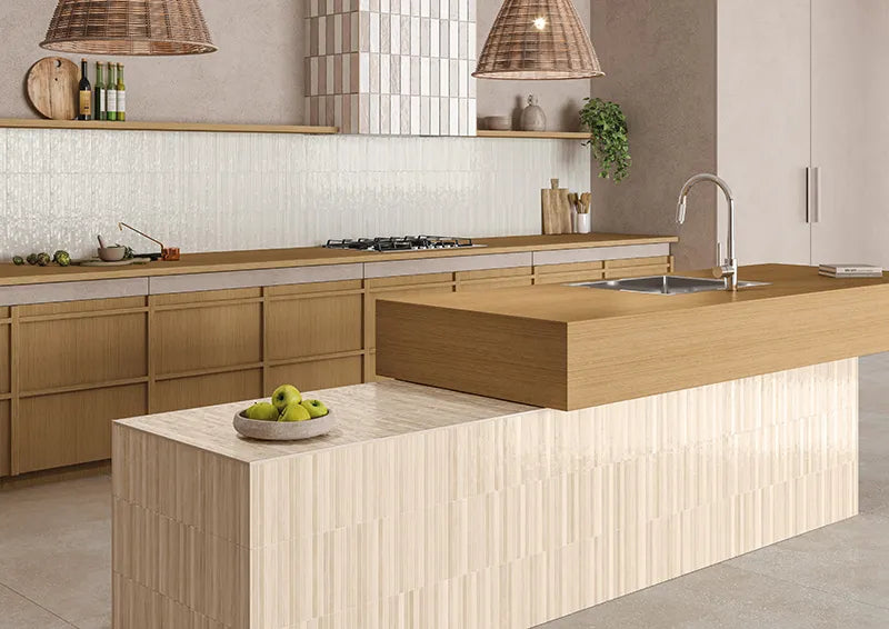 Strata Ceramic White Tile Glossy 2