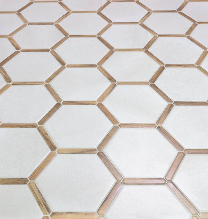 Avant Hexagon Sacramento Grafito Pino Porcelain Tile - Matte