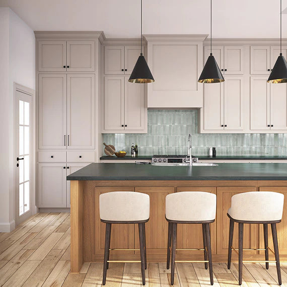 Conrad Brick Sage Porcelain Tile - Glossy