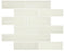 Full Sheet Sample - Aquatica Element Sand Staggered Glass Mosaic - 2" x 6" x 8 MM Glossy