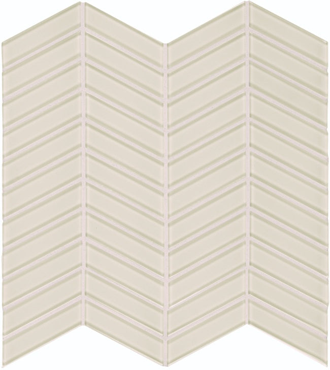 Full Sheet Sample - Aquatica Element Sand Chevron Glass Mosaic - 11.75 ...