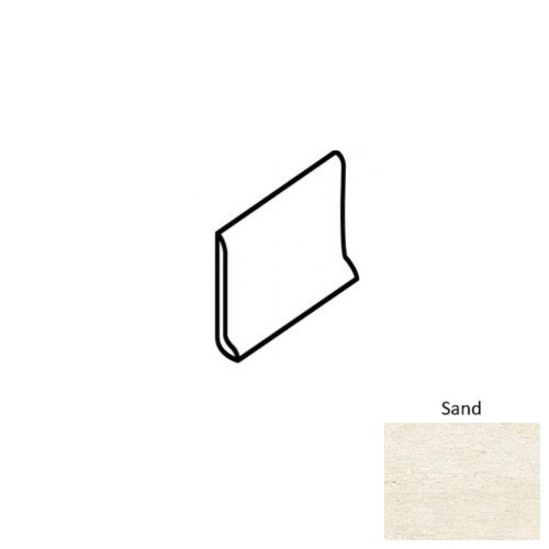Basaltine Sand Porcelain Floor & Wall Trim - 6" x 12" Rounded Top Cove Base