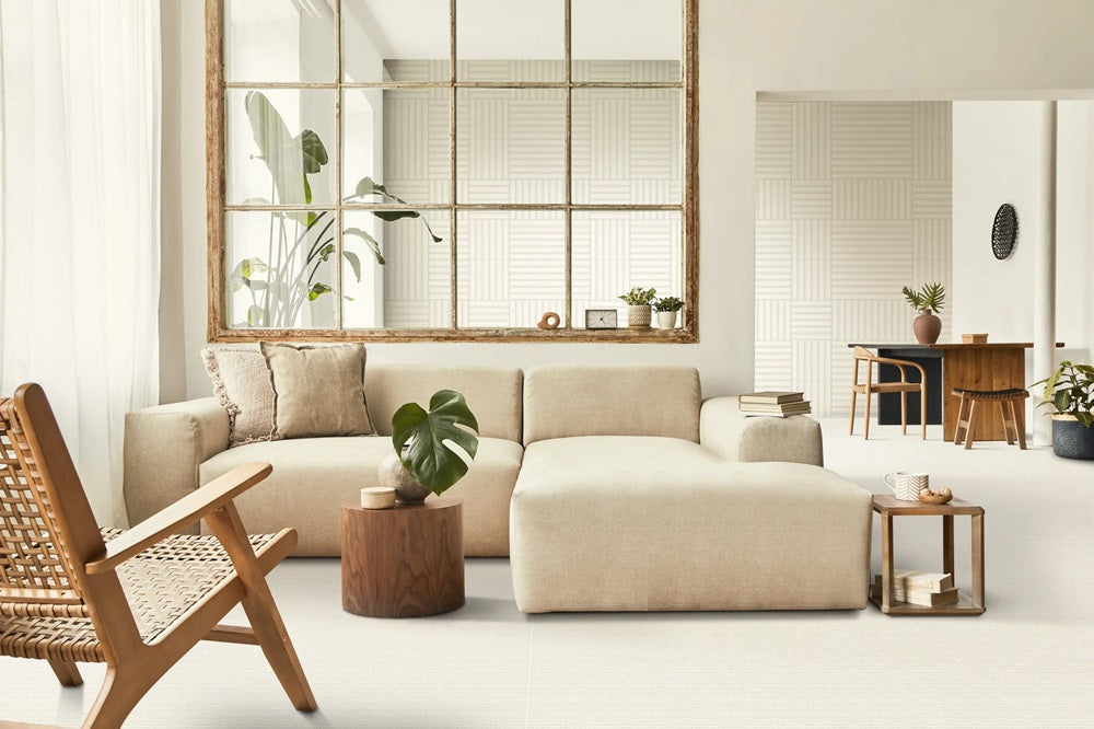 Bestow Saori Cream Porcelain Tile - Matte