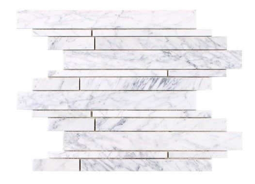 Full Sheet Sample - Venatino Goia Random Linear Natural Stone Mosaic - 10.50" x 12" Satin