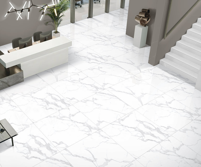 Satvario Arco Porcelain White Tile Polish 2