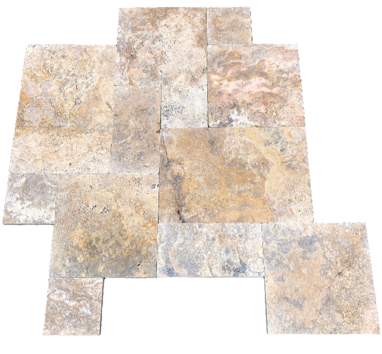 Clearance Sale! Scabos Travertine Versailles Pattern - Tumbled