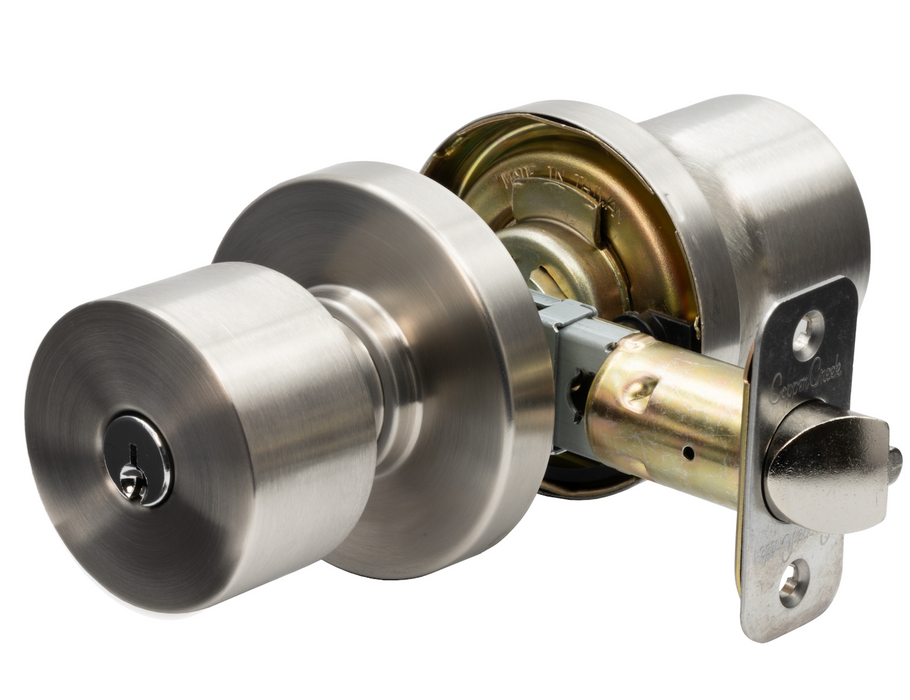 Metro Round Steel Satin Stainless SS Door Knob Satin Stainless 1